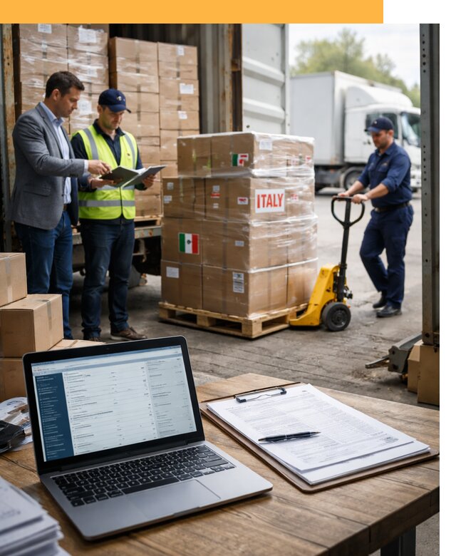 Доставка грузов из Италии: морские и авиаперевозки от 18686