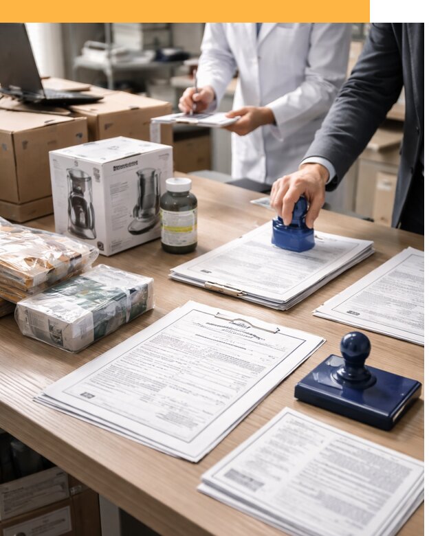 Сертификация импортных товаров от 12457 с таможенным сопровождением